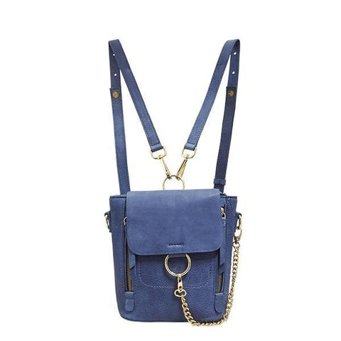Leather Convertible Backpack MONK Rylee Denim Blue Picture 6 Regular from Cadelle Leather