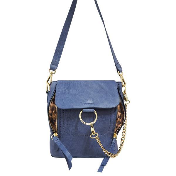 Leather Convertible Backpack MONK Rylee Denim Blue Picture 7 Regular from Cadelle Leather
