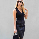 Leather Apparel Sabine Zip Through Skirt Black Picture 1 regular from Cadelle Leather