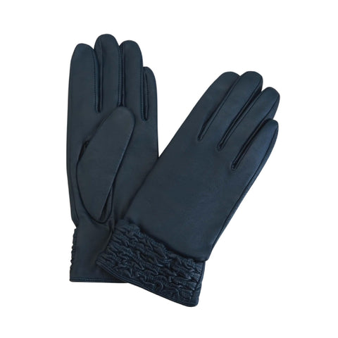 Leather Ruched Glove Petrol Picture 1 regular from Cadelle Leather