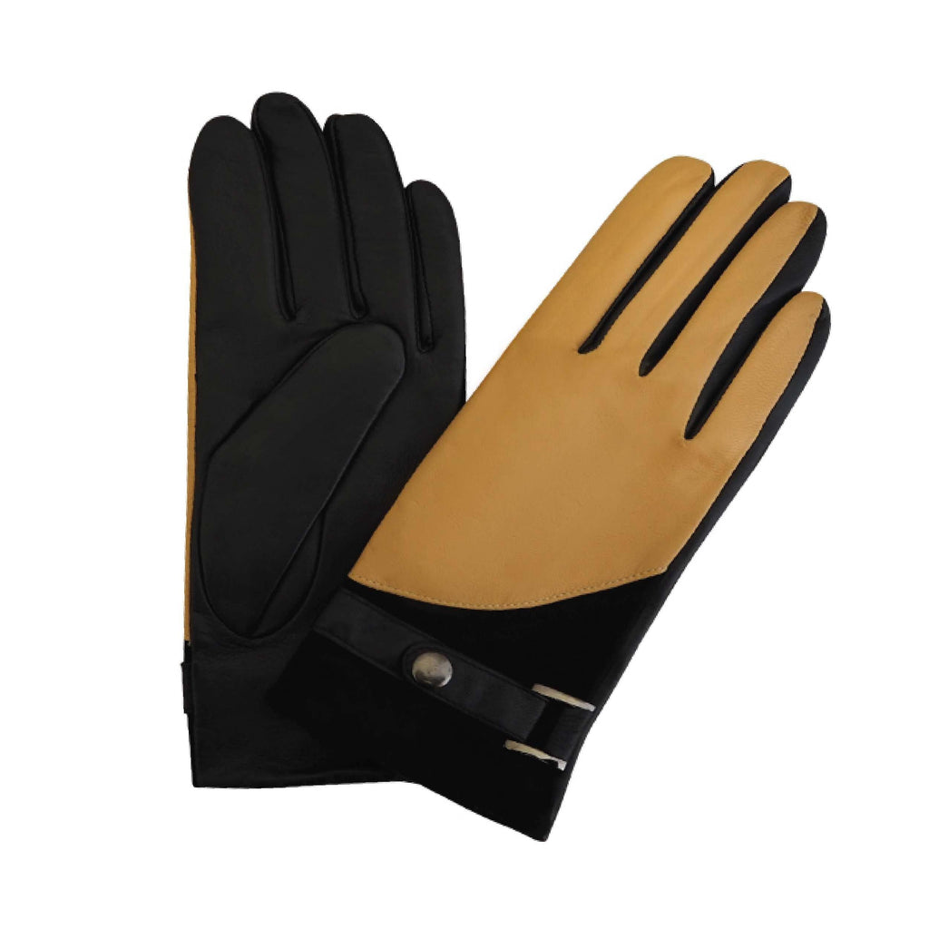 Leather Glove Two Tone Black/Camel Picture 1 regular from Cadelle Leather