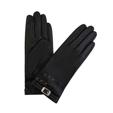 Leather Gloves Diamonte Strap Glove Black Picture 1 regular from Cadelle Leather