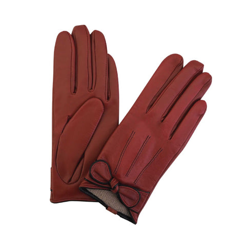 Leather Glove Piped Bow Red picture 1 regular from Cadelle Leather
