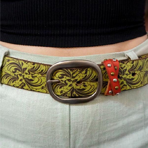 Leather Belt Green With Envy Picture 2 Regular from Cadelle Leather