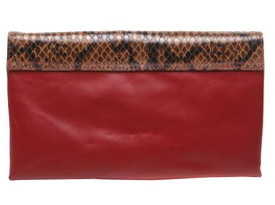 Leather Wallet Hand Slip Clutch Snake/Red Picture 3 regular from Cadelle Leather
